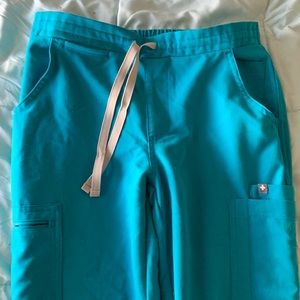 Figs XS P teal Yola scrub pants